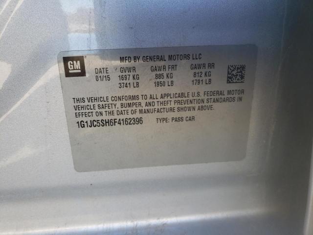 Photo 12 VIN: 1G1JC5SH6F4162396 - CHEVROLET SONIC 