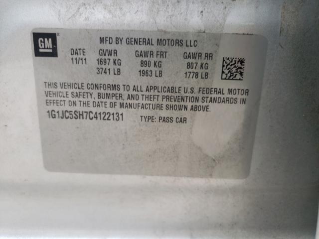 Photo 9 VIN: 1G1JC5SH7C4122131 - CHEVROLET SONIC LT 