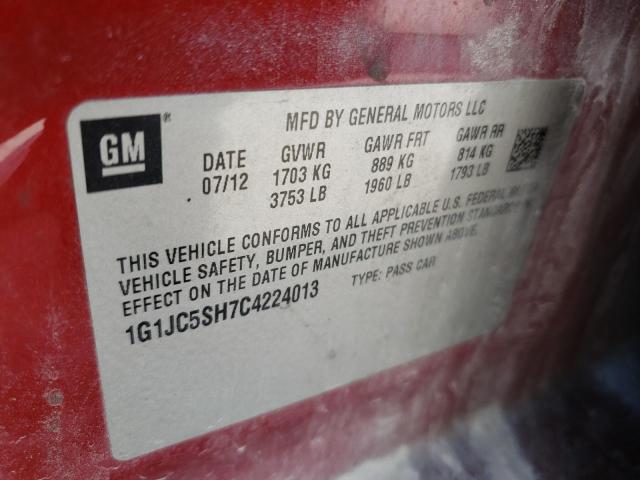 Photo 11 VIN: 1G1JC5SH7C4224013 - CHEVROLET SONIC 