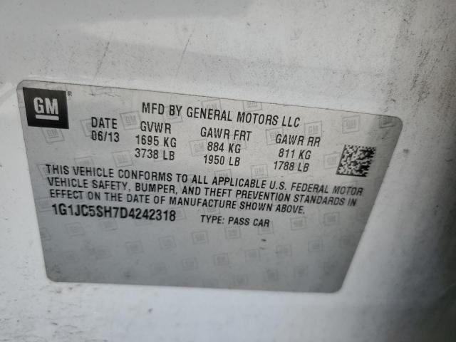 Photo 11 VIN: 1G1JC5SH7D4242318 - CHEVROLET SONIC LT 