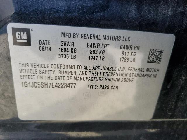 Photo 11 VIN: 1G1JC5SH7E4223477 - CHEVROLET SONIC 