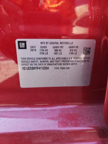 Photo 11 VIN: 1G1JC5SH7F4112204 - CHEVROLET SONIC LT 