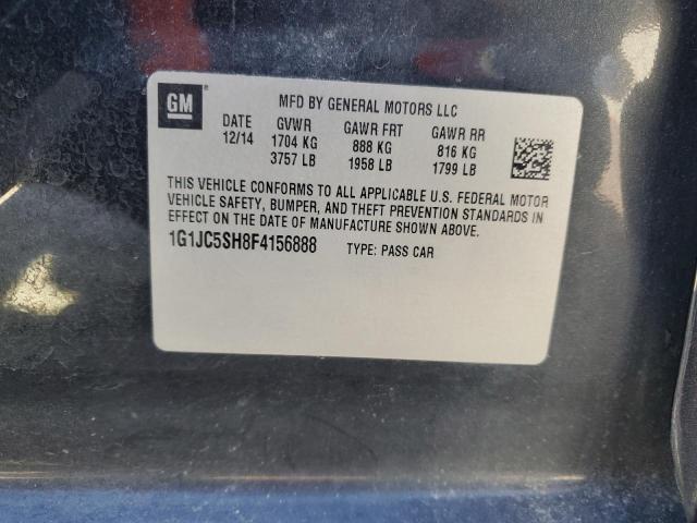 Photo 12 VIN: 1G1JC5SH8F4156888 - CHEVROLET SONIC LT 