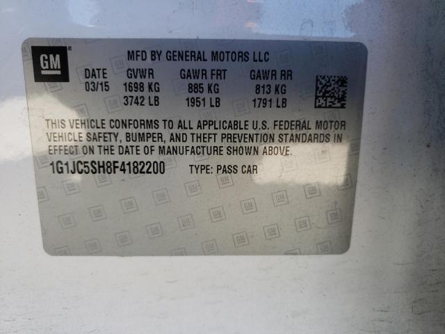 Photo 9 VIN: 1G1JC5SH8F4182200 - CHEVROLET SONIC LT 