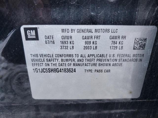 Photo 9 VIN: 1G1JC5SH8G4183624 - CHEVROLET SONIC LT 