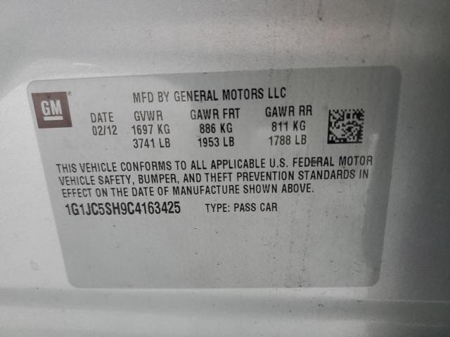 Photo 11 VIN: 1G1JC5SH9C4163425 - CHEVROLET SONIC LT 