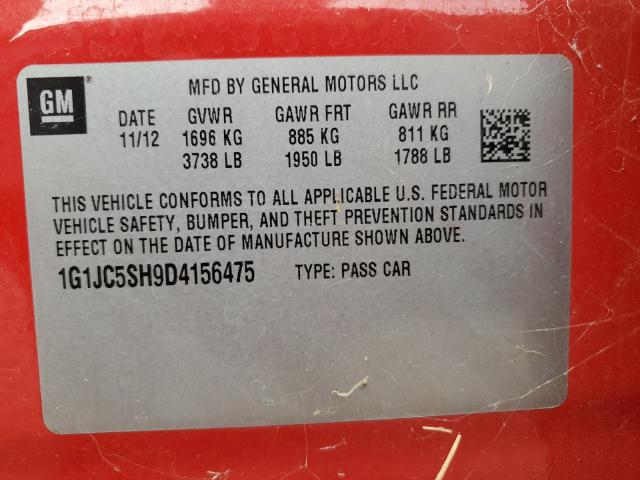 Photo 11 VIN: 1G1JC5SH9D4156475 - CHEVROLET SONIC LT 