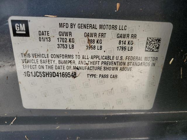 Photo 9 VIN: 1G1JC5SH9D4169548 - CHEVROLET SONIC LT 