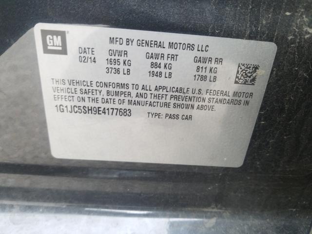 Photo 9 VIN: 1G1JC5SH9E4177683 - CHEVROLET SONIC LT 