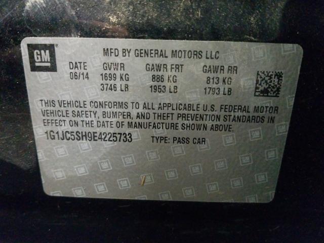 Photo 9 VIN: 1G1JC5SH9E4225733 - CHEVROLET SONIC LT 