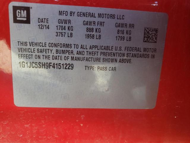 Photo 11 VIN: 1G1JC5SH9F4151229 - CHEVROLET SONIC 