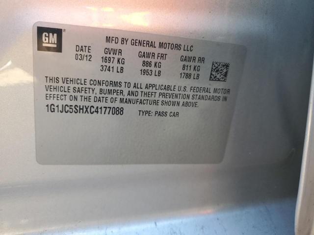 Photo 11 VIN: 1G1JC5SHXC4177088 - CHEVROLET SONIC LT 