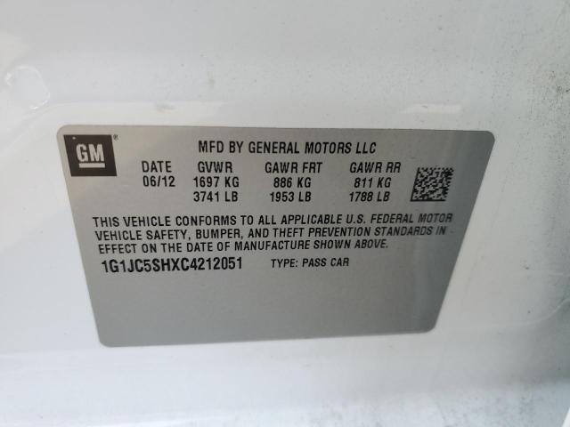 Photo 11 VIN: 1G1JC5SHXC4212051 - CHEVROLET SONIC 