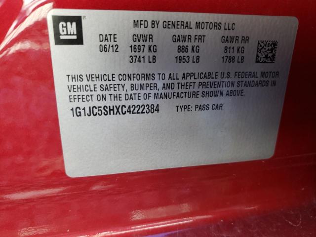 Photo 11 VIN: 1G1JC5SHXC4222384 - CHEVROLET SONIC 