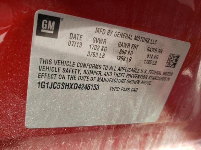 Photo 11 VIN: 1G1JC5SHXD4246153 - CHEVROLET SONIC 