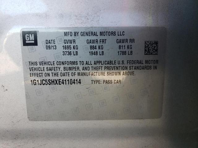 Photo 9 VIN: 1G1JC5SHXE4110414 - CHEVROLET SONIC LT 