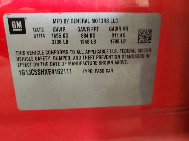 Photo 11 VIN: 1G1JC5SHXE4162111 - CHEVROLET SONIC LT 