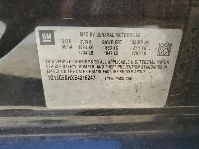 Photo 11 VIN: 1G1JC5SHXE4216247 - CHEVROLET SONIC LT 