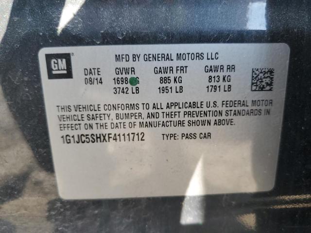 Photo 11 VIN: 1G1JC5SHXF4111712 - CHEVROLET SONIC 