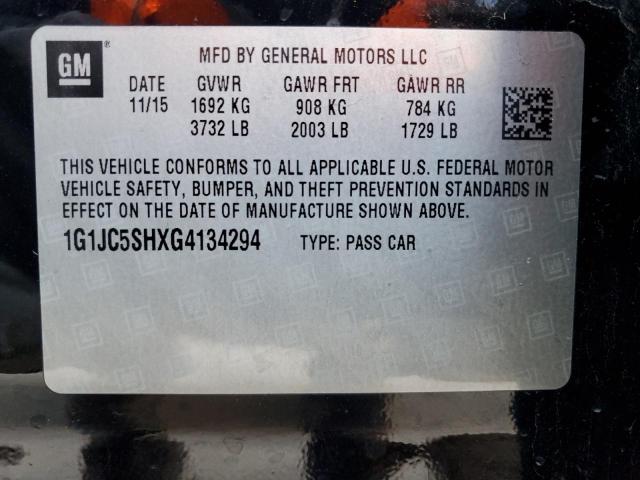 Photo 12 VIN: 1G1JC5SHXG4134294 - CHEVROLET SONIC 