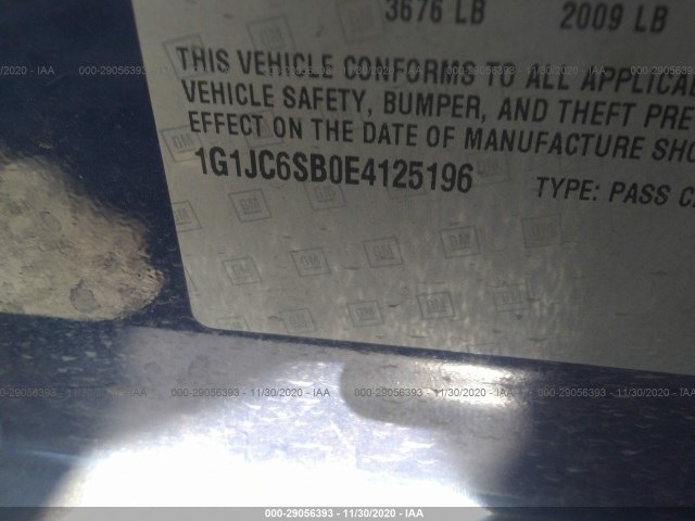 Photo 8 VIN: 1G1JC6SB0E4125196 - CHEVROLET SONIC 