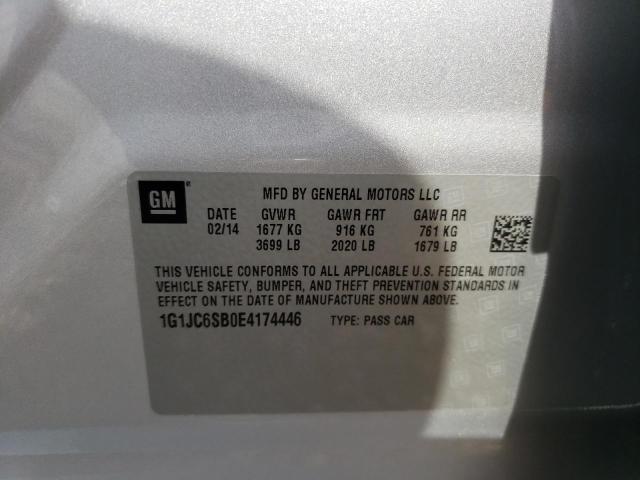 Photo 11 VIN: 1G1JC6SB0E4174446 - CHEVROLET SONIC LT 