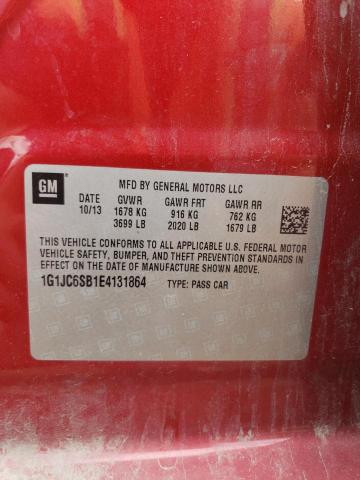 Photo 11 VIN: 1G1JC6SB1E4131864 - CHEVROLET SONIC LT 