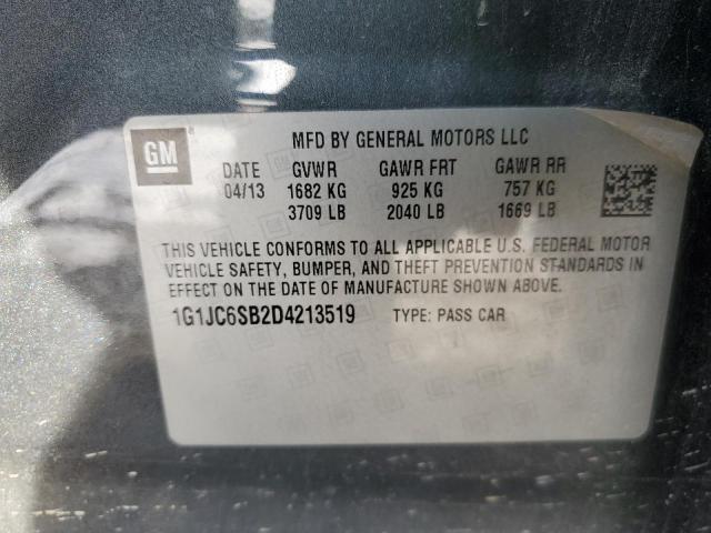 Photo 11 VIN: 1G1JC6SB2D4213519 - CHEVROLET SONIC LT 