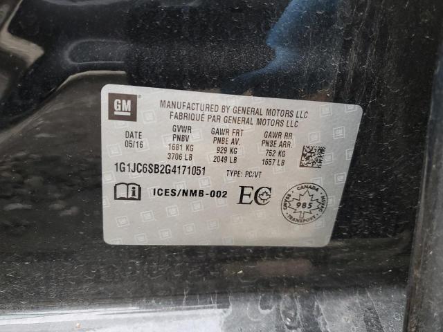 Photo 12 VIN: 1G1JC6SB2G4171051 - CHEVROLET SONIC LT 