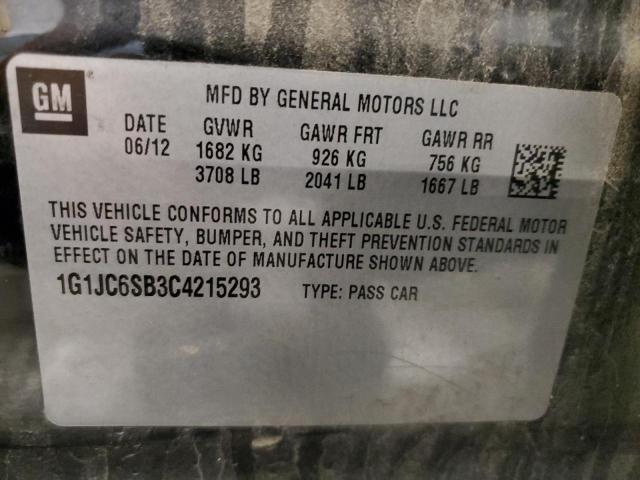 Photo 11 VIN: 1G1JC6SB3C4215293 - CHEVROLET SONIC LT 