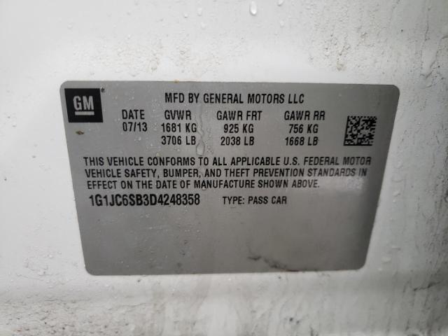 Photo 9 VIN: 1G1JC6SB3D4248358 - CHEVROLET SONIC LT 