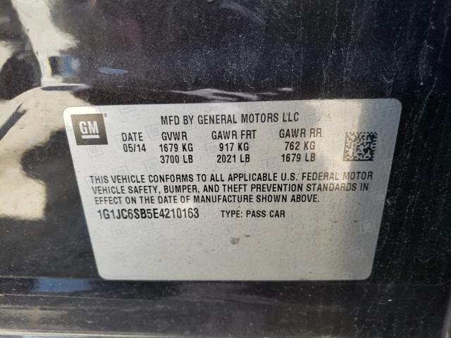 Photo 9 VIN: 1G1JC6SB5E4210163 - CHEVROLET SONIC LT 