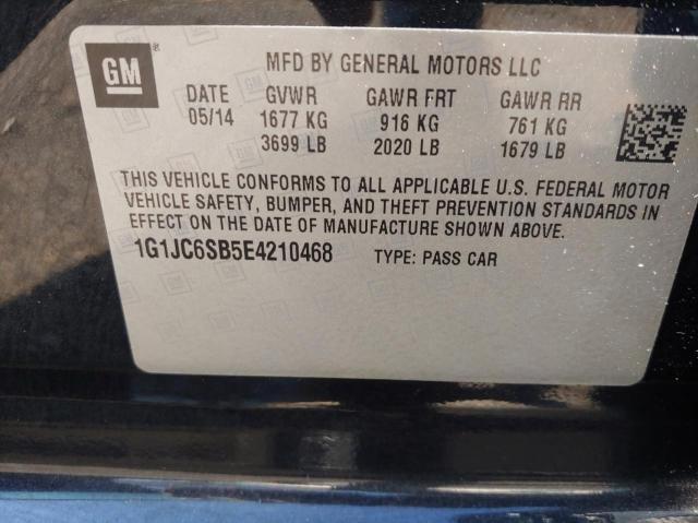 Photo 9 VIN: 1G1JC6SB5E4210468 - CHEVROLET SONIC LT 