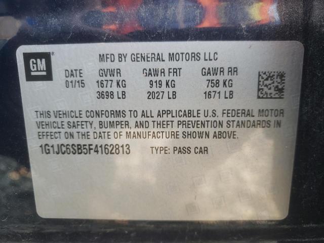 Photo 9 VIN: 1G1JC6SB5F4162813 - CHEVROLET SONIC LT 