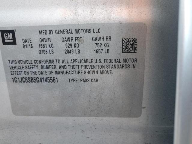 Photo 11 VIN: 1G1JC6SB5G4145561 - CHEVROLET SONIC 