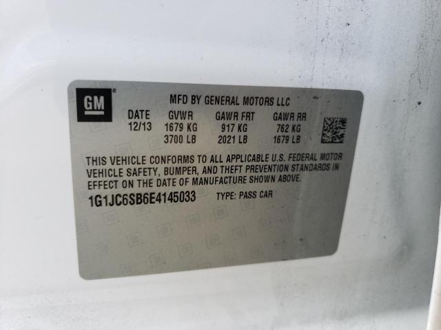 Photo 11 VIN: 1G1JC6SB6E4145033 - CHEVROLET SONIC LT 