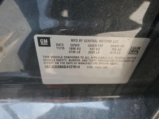 Photo 11 VIN: 1G1JC6SB6G4127814 - CHEVROLET SONIC LT 