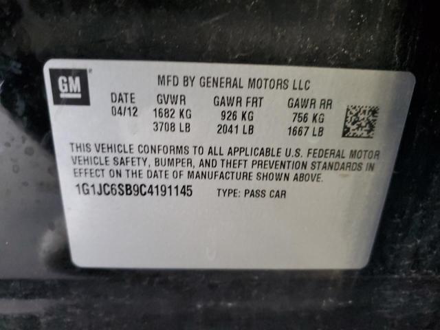 Photo 11 VIN: 1G1JC6SB9C4191145 - CHEVROLET SONIC LT 