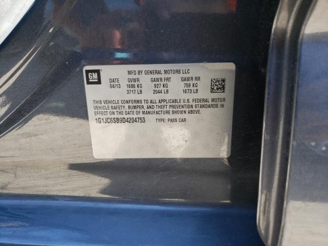 Photo 9 VIN: 1G1JC6SB9D4204753 - CHEVROLET SONIC LT 