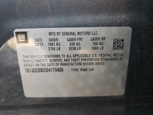 Photo 9 VIN: 1G1JC6SBXD4179409 - CHEVROLET SONIC LT 