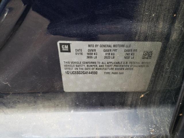 Photo 9 VIN: 1G1JC6SG2G4144590 - CHEVROLET SONIC LT 