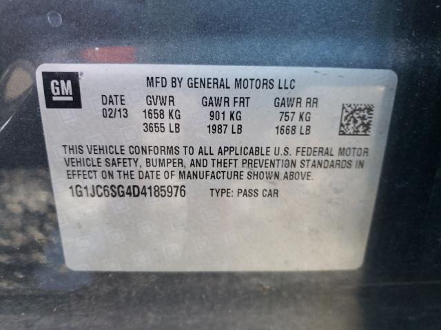 Photo 9 VIN: 1G1JC6SG4D4185976 - CHEVROLET SONIC LT 