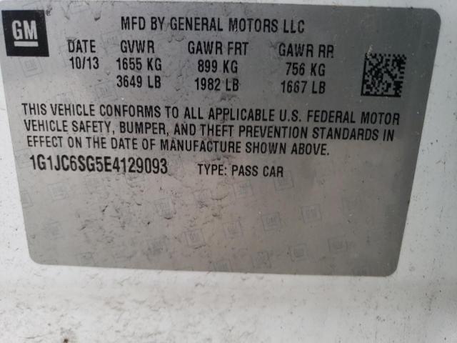 Photo 11 VIN: 1G1JC6SG5E4129093 - CHEVROLET SONIC 