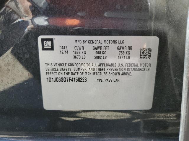 Photo 12 VIN: 1G1JC6SG7F4150223 - CHEVROLET SONIC LT 