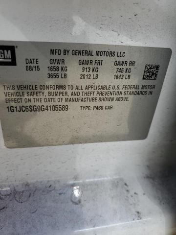 Photo 11 VIN: 1G1JC6SG9G4105589 - CHEVROLET SONIC LT 