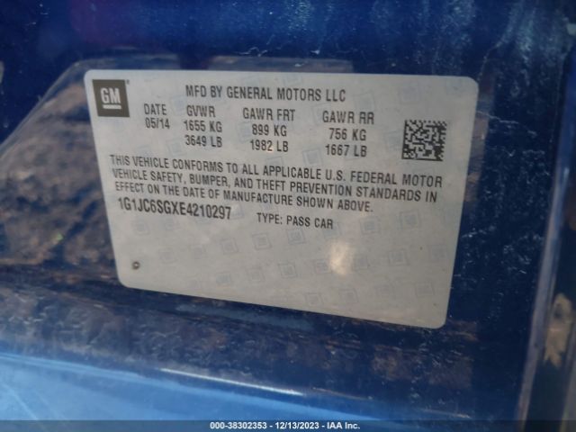 Photo 8 VIN: 1G1JC6SGXE4210297 - CHEVROLET SONIC 