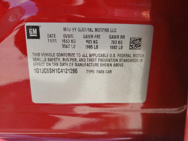 Photo 9 VIN: 1G1JC6SH1C4121286 - CHEVROLET SONIC LT 