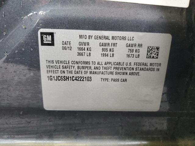 Photo 11 VIN: 1G1JC6SH1C4222103 - CHEVROLET SONIC LT 