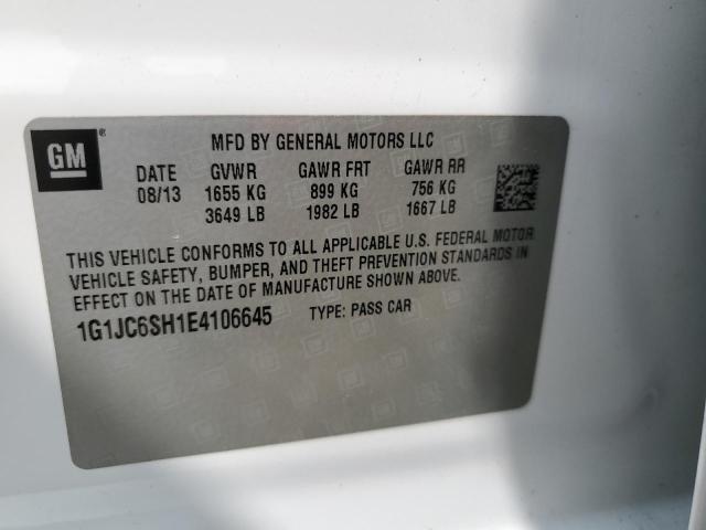 Photo 11 VIN: 1G1JC6SH1E4106645 - CHEVROLET SONIC LT 