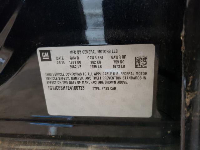 Photo 9 VIN: 1G1JC6SH1E4160723 - CHEVROLET SONIC LT 